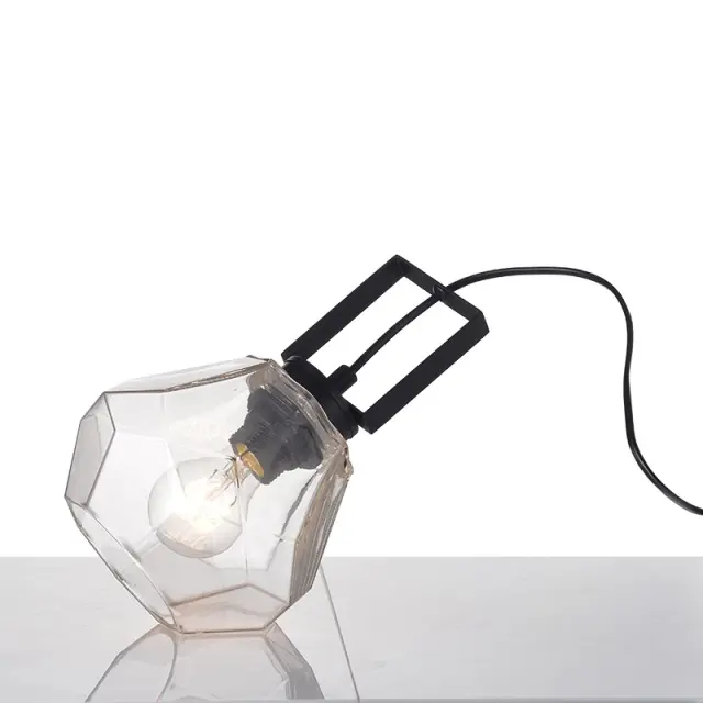 AcaLight Offer NETTO ΦΩΤΙΣΤΙΚΟ ΕΠΙΤΡΑΠΕΖΙΟ ΔΙΑΦΑΝΟ ΓΥΑΛΙΝΟ ΣΥΜΒΑΤΙΚΟ 1ΧΕ27 IP20 Φ180Χ270mm