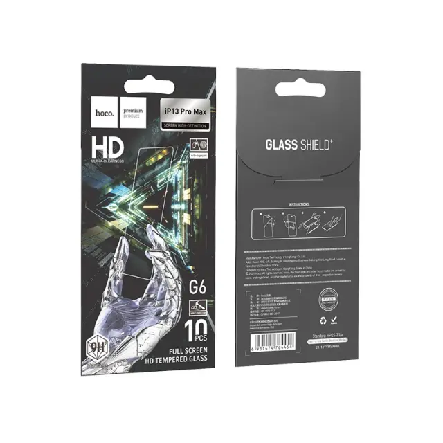 Tempered Glass Hoco G6 Instant Full Screen High-Definition HD 2.5D για Apple iPhone 13 Pro Max/ iPhone 14 Plus Μαύρο 2