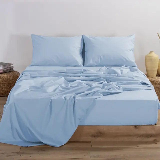 Σεντόνι Μεμονωμένο Με Λάστιχο Βαμβακερό Basic L. Blue Σε 4 Διαστάσεις Nef-Nef Nef-Nef 120x200+30