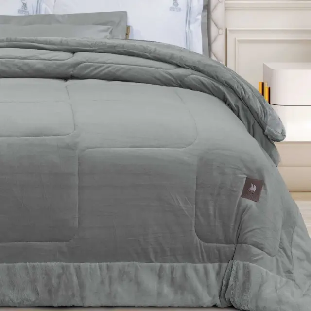 Κουβερτοπάπλωμα 240x250 King Size 700gsm Premium Greenwich Polo Club 3967 Grey 100% Πολυέστερ 2