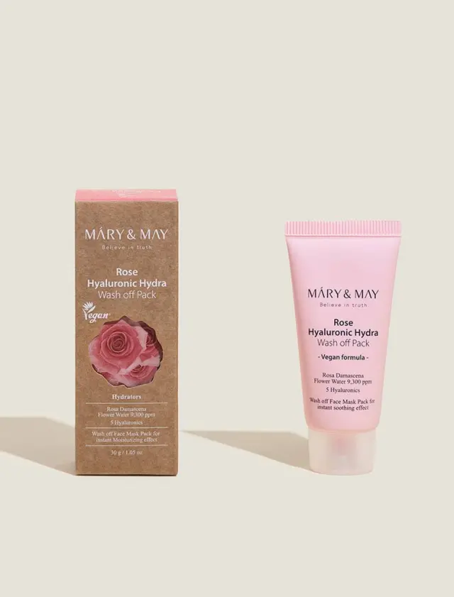 Rose Hyaluronic Hydra Wash off Pack -Μάσκα αργίλου με τριαντάφυλλο