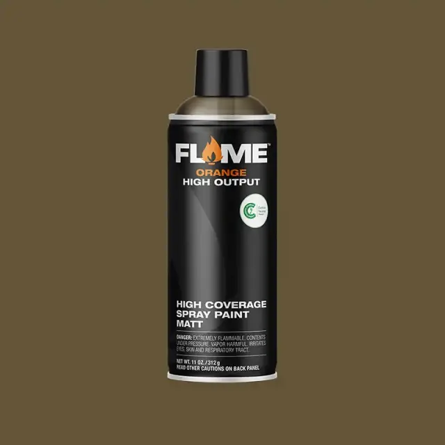 Flame Orange Spray Paint 400ml FO-736 Khaki Grey