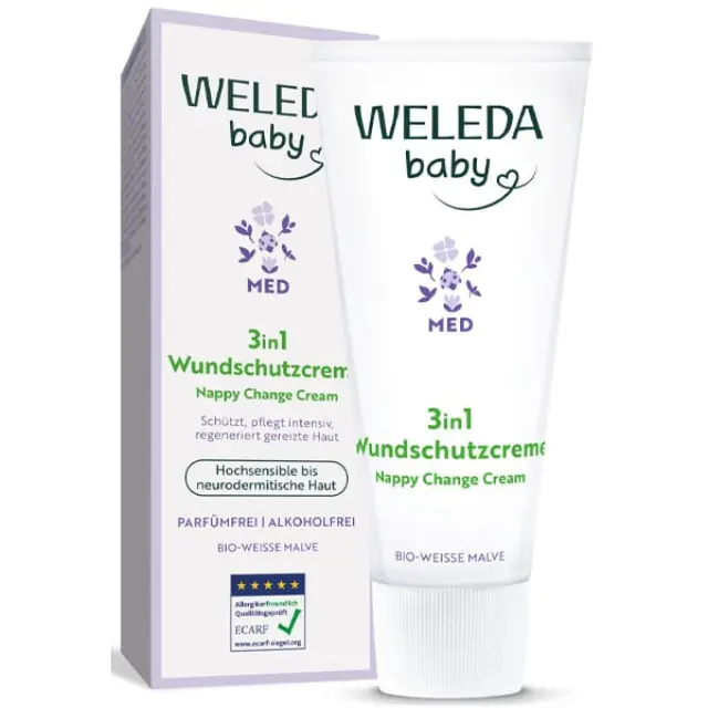 Weleda Baby Med 3 σε 1 Κρέμα Αλλαγής Πάνας με Μολόχα 50ml