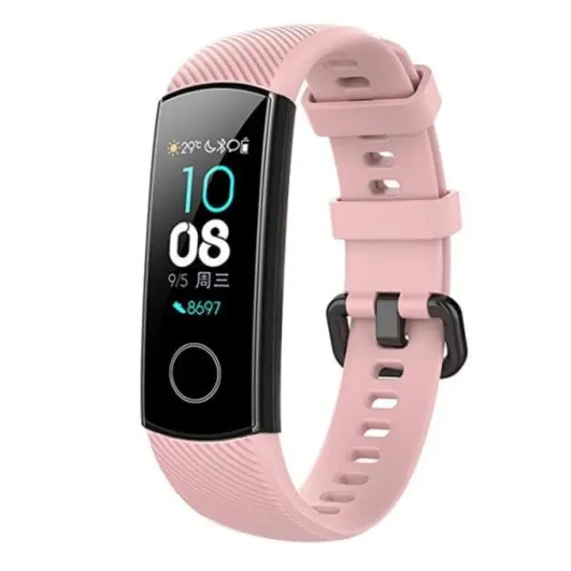 Λουράκι Σιλικόνης για Huawei Honor Band 4/ 5 (95.6mm +124.8mm) Ροζ OEM