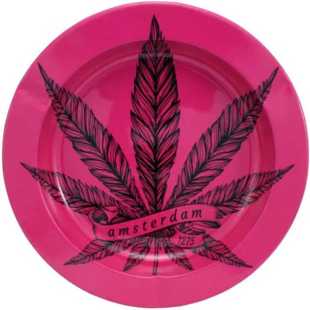 Μεταλλικό Τασάκι - Σχέδιο Amsterdam Leaf Pink