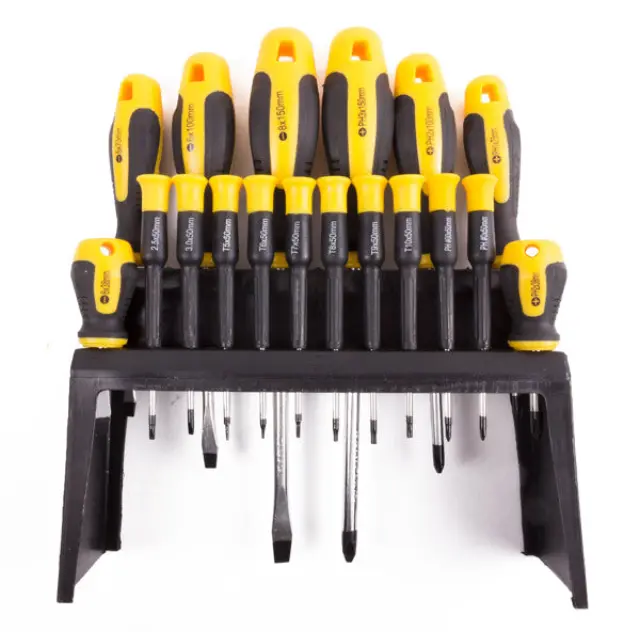 Screwdriver set 18 pieces + standard