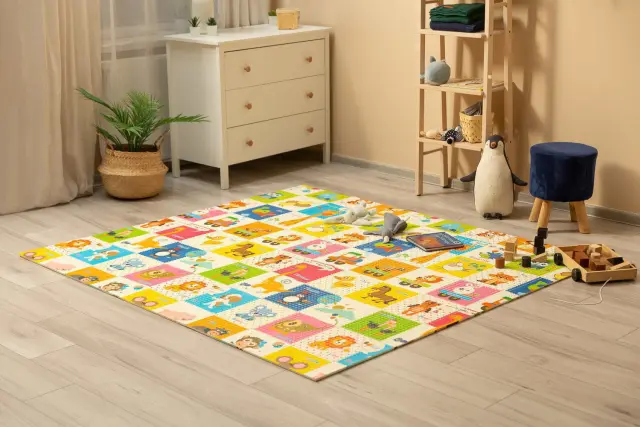 Toyz Παιδικό μαλακό ισοθερμικό χαλί δραστηριοτήτων διπλής όψης ANIMALS 200 x 180 x 1cm 2