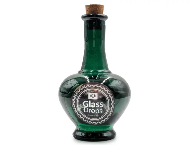 Διακοσμητικό Μπουκάλι με πώμα Glass Drops Navarra (5622DB734) Aπό 100% ανακυκλωμένο γυαλί, Xωρητικότητας 250ml, Διαστάσεων Ø 9 x Υ 15 cm, Albahaca 5622DB734 3