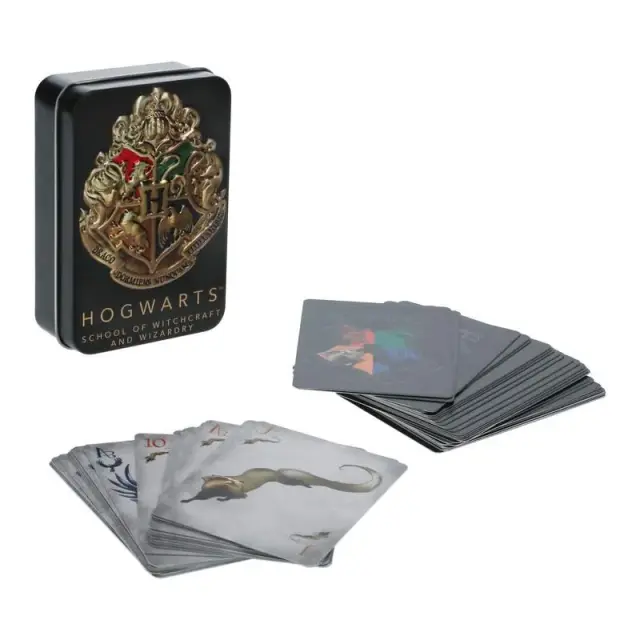 HOGWARTS PLAYING CARDS IN A TIN BLACK - Fan Shop and Merchandise 2