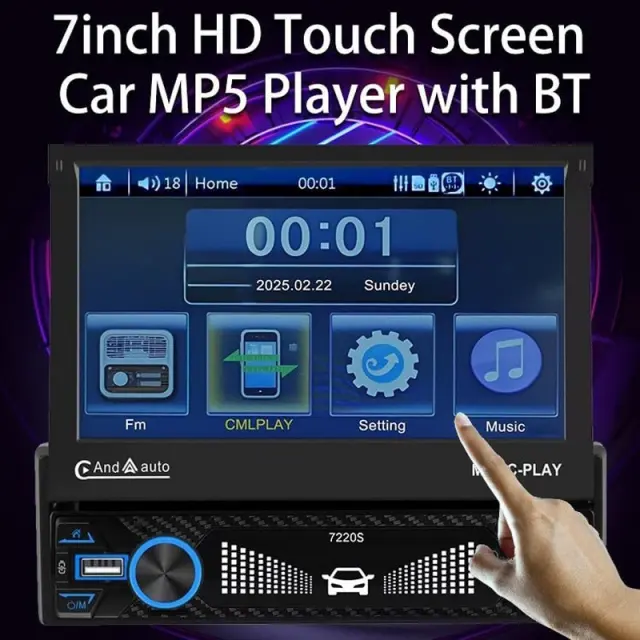ΣΥΣΚΕΥΗ ΑΝΑΠΑΡΑΓΩΓΗΣ MP5 BLUETOOTH ME ΟΘΟΝΗ 7'' OLED MY-07032