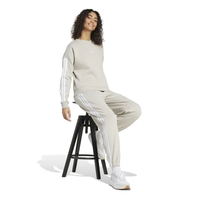 Adidas Essentials 3-Stripes Fleece Loose-Fit Pants JX7697 - L 3