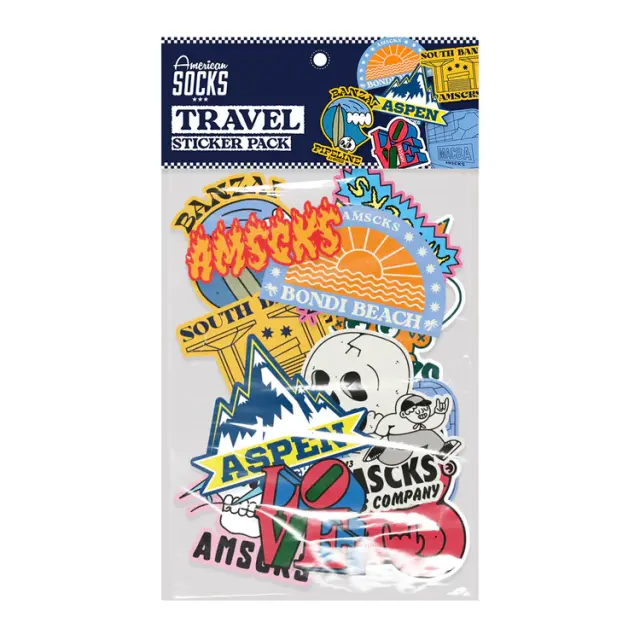 American Socks Travel Sticker Pack Αυτοκόλλητα Streetwear