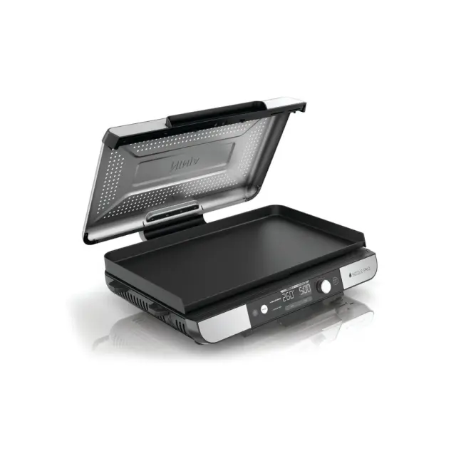Ninja GX101EU Sizzle Pro Xl Επιτραπέζια Ηλεκτρική Ψησταριά Σχάρας 1800W Ανοξείδωτη με Καπάκι και Ρυθμιζόμενο Θερμοστάτη 2