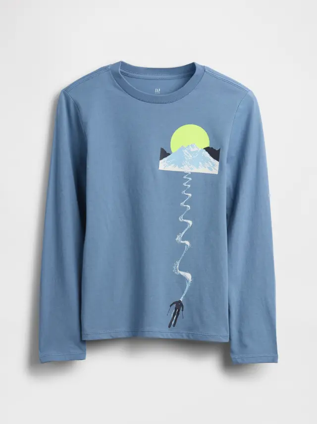 Παιδική Graphic Μπλούζα Classic jasper blue - XS