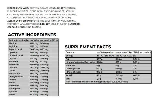Nanosupps Epic Juice - Whey Protein Isolate Watermelon, 875 g 2