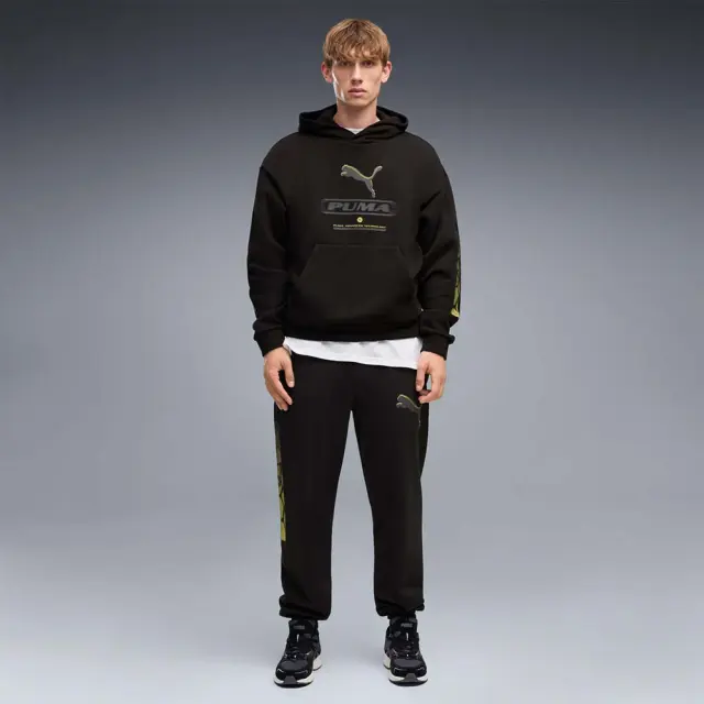 Puma Men's Sport Street Boxy Graphic Fleece Hoodie Μαύρο 694322-01 (Puma) 3