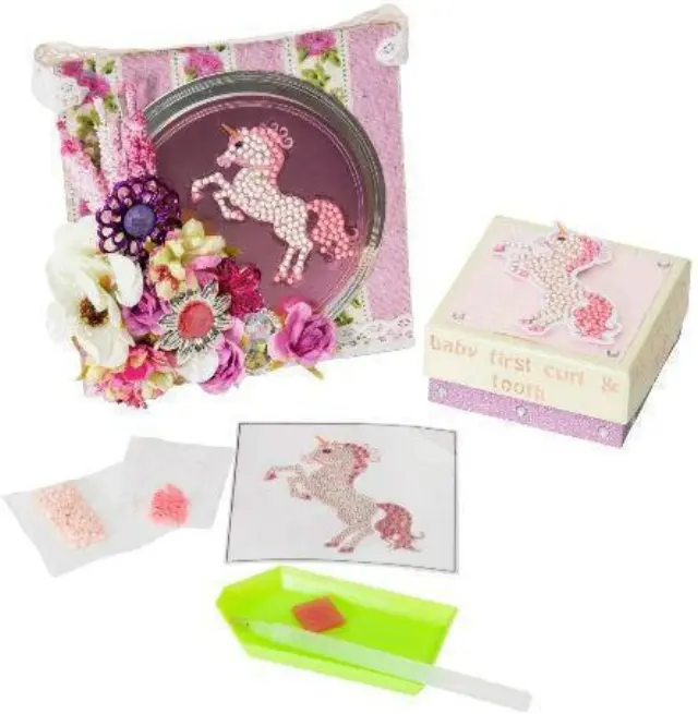Craft Buddy Crystal Art Motif Faiytale Unicorn 9X9cm 2
