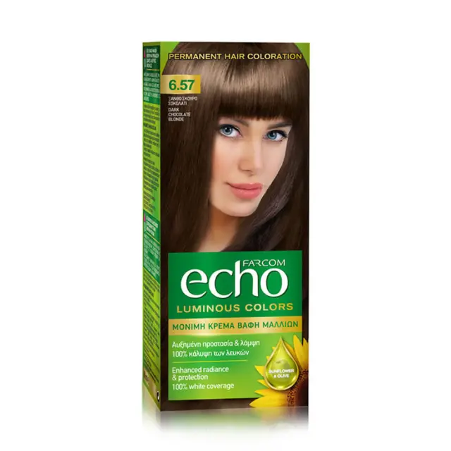 FARCOM Echo Βαφή Μαλλιών 6.57 Ξανθό Σκούρο Σοκολά 60ml