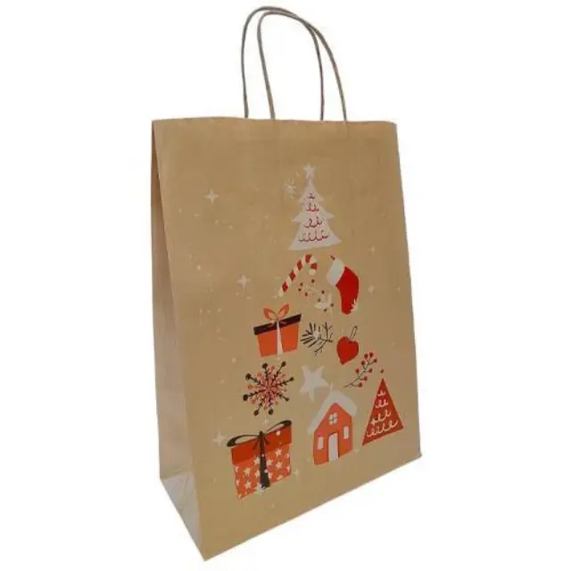 Τσάντα Χάρτινη Υ22x18x8cm - Christmas Tree Craft - 1τεμ