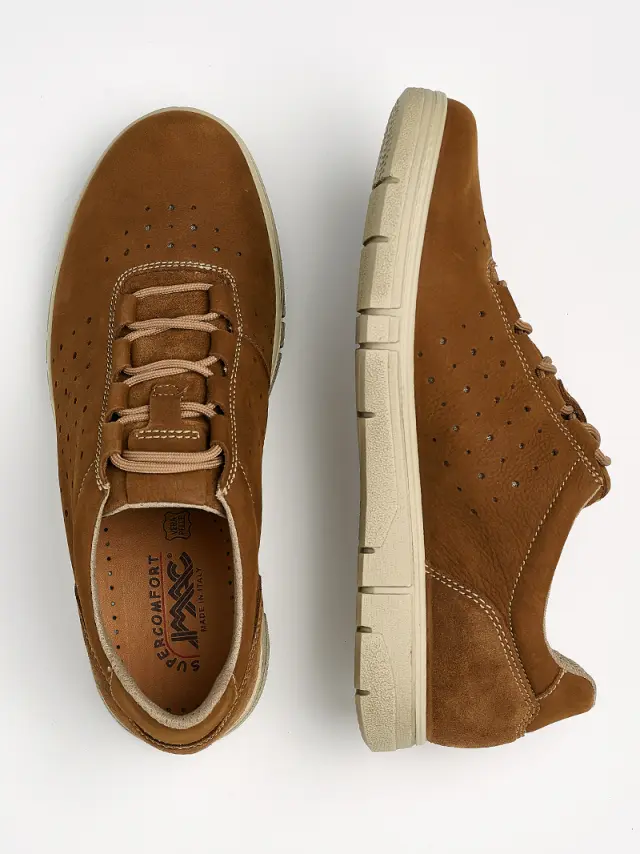 Imac Sneakers Ανδρικό δέρμα Nubuck Καφέ IMA/351360 TABACCO 3