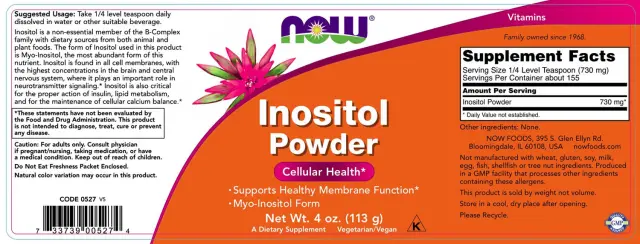 Now Foods Inositol Powder Vegetarian 113 g 2