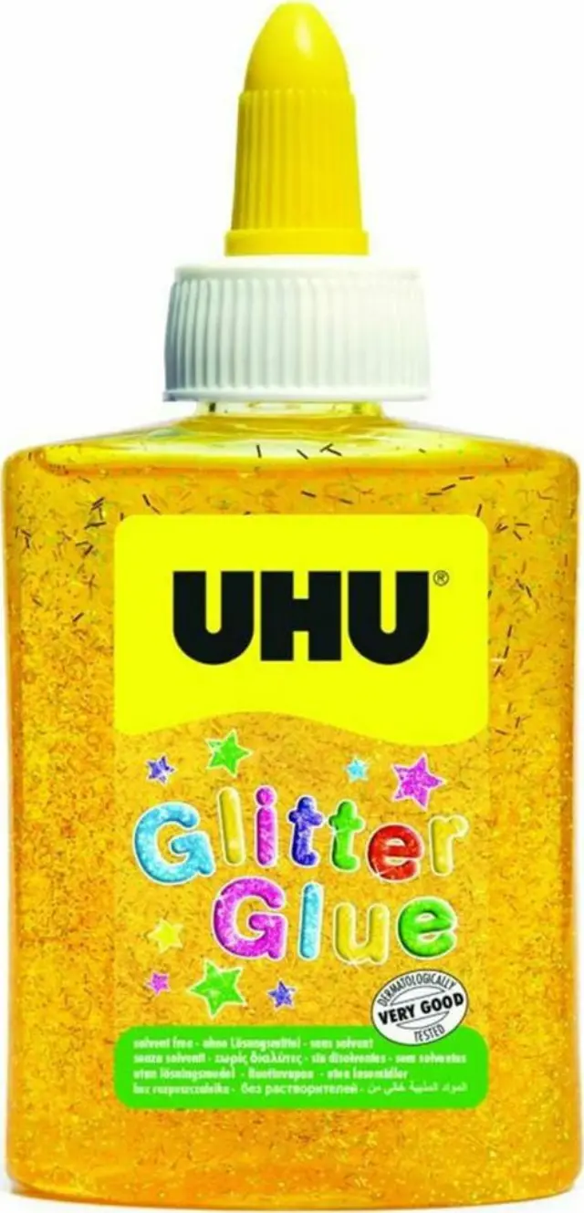 UHU Glitter Glue Χρυσόκολλα 90ml Κίτρινη/ 49971 (UHU)