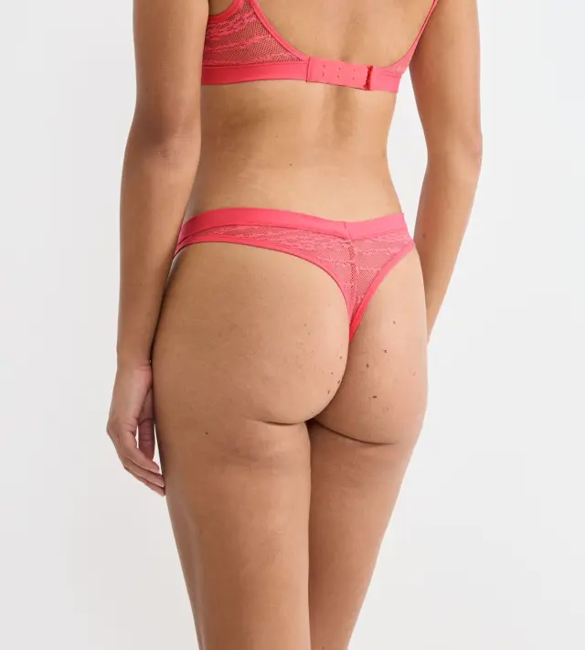 Sloggi Σλιπ Free Evolve String Lace Κοραλί - XS-M 3