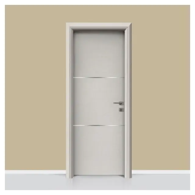 Πόρτα εσωτερική laminate με inox στοιχεία σχέδιο 205