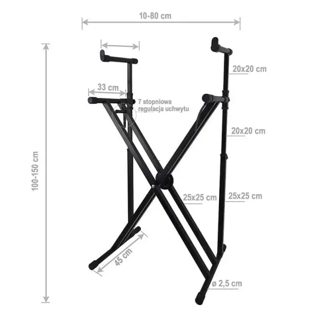 STAND4ME X6 Adjustable Stand For Double Keyboard 3