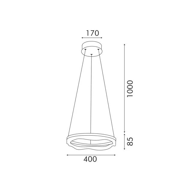 ΚΡΕΜΑΣΤΟ ΦΩΤΙΣΤΙΚΟ ACA HM251474 ΧΡΥΣΟ LED 36W 2700K-3000K-4000K IP20 D40XH120CM / HM251474 2