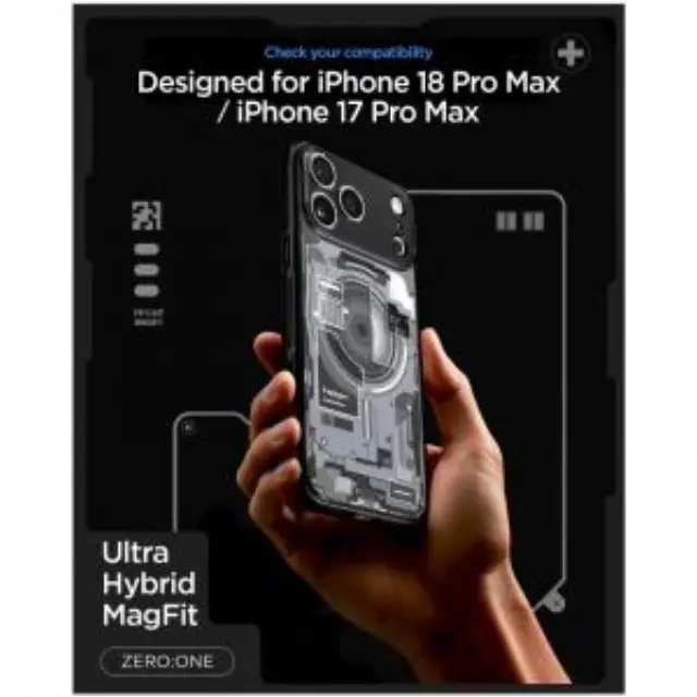 Θήκη TPU & PC Spigen Apple iPhone 18 Pro Max/ 17 Pro Max MagSafe Ultra Hybrid Zero One Μαύρο N71800 3