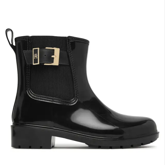 Γυναικεία Μποτάκια Tommy Hilfiger Rain Boot FW0FW09543-BDS Μαύρα Μαύρο - 36