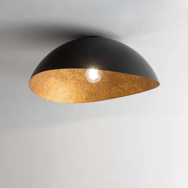 Solaris pl Small καμπάνα ασύμμετρη φωτιστικό οροφής Μαύρο/Χάλκινο