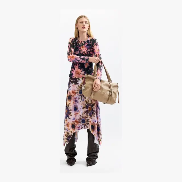 Desigual - Γυναικεία Τσάντα Ώμου / Χιαστί Half Logo Lanuza 26WAXP49-1008 Μπεζ 3