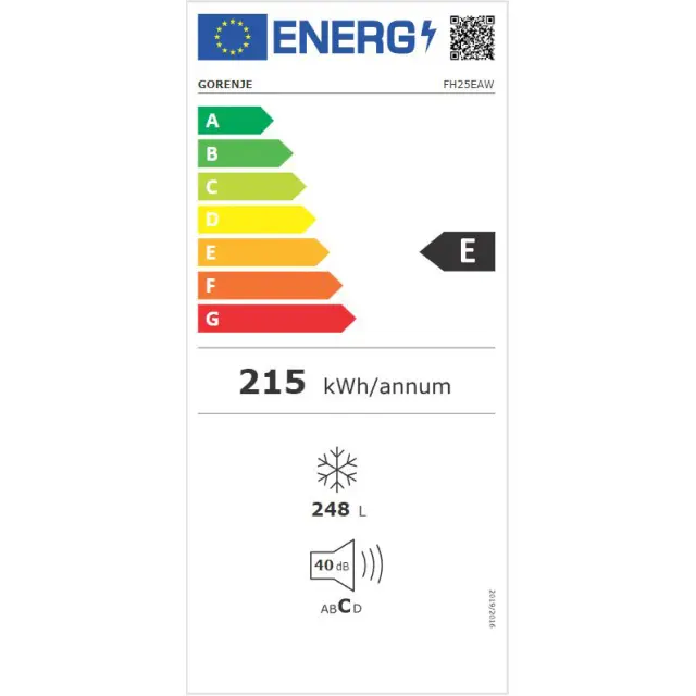 Gorenje Καταψύκτης Μπαούλο 248lt FH25EAW 2