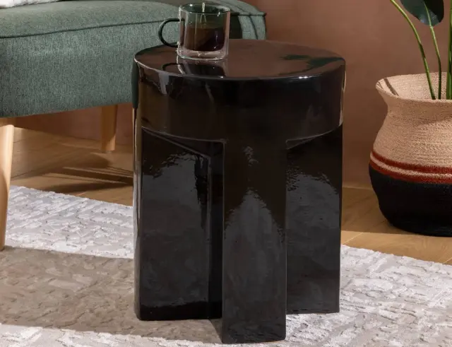 Τραπεζάκι Βοηθητικό Kriz Atmosphera με διαστάσεις 34x41cm - Black 197888A