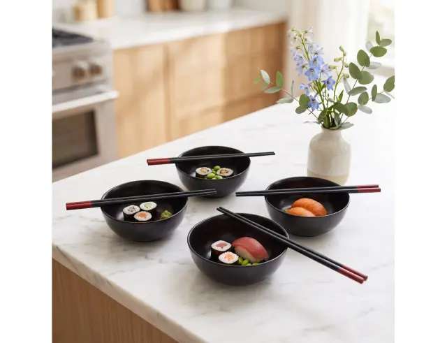 Σετ Σερβιρίσματος Sushi Excellent Houseware με 4 μπολ και chopsticks - 8 τεμάχια 210000900
