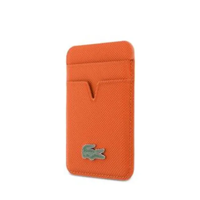 Lacoste PU Iconic Petit Pique MagSafe Wallet Orange