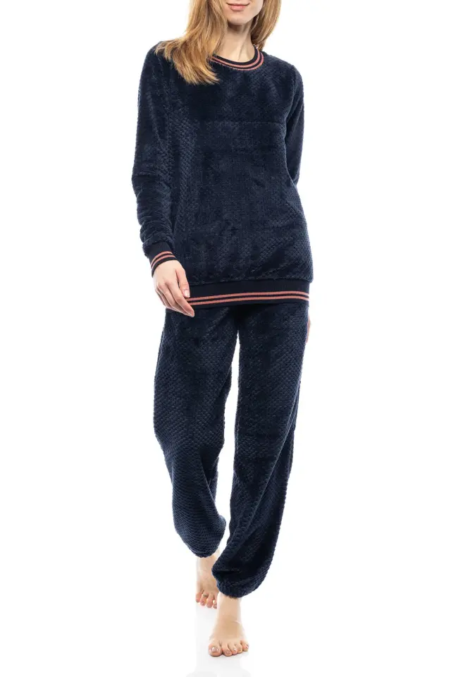 WN-1054 - Yacht Blue - PYJAMA FLEECE WAFFLE - S 2