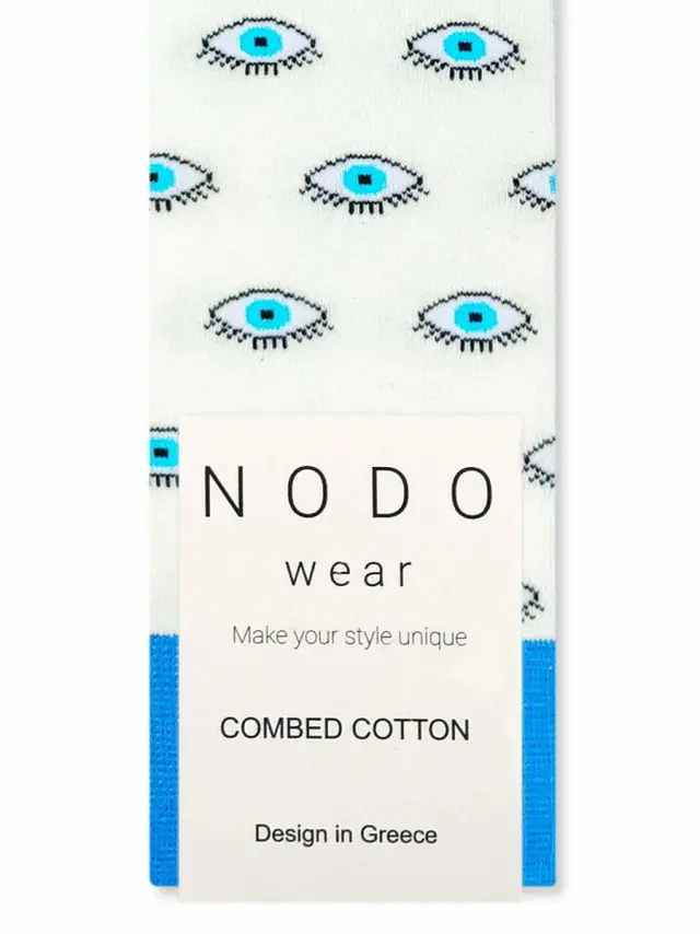 Βαμβακερή Κάλτσα με Σχέδια Pattern Eyes NODO - 43-47 3