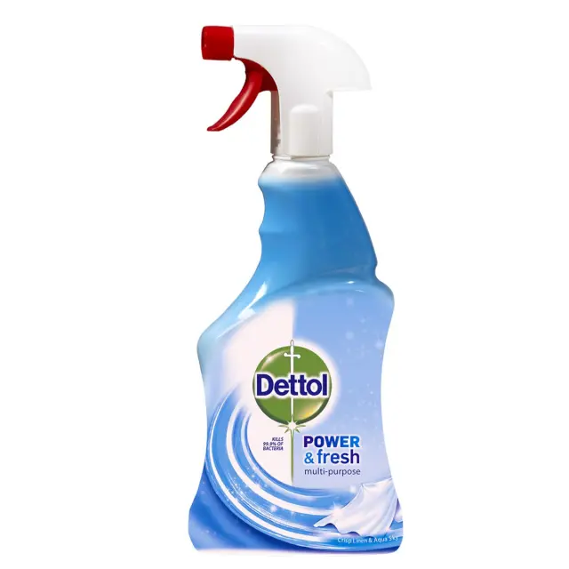Dettol Power & Fresh Καθαριστικό Spray Γενικής Χρήσης με Απολυμαντική Δράση Crisp Linen & Aqua Sky 500ml