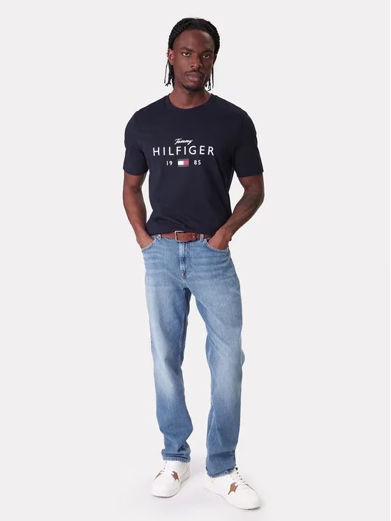 TOMMY HILFIGER T-Shirt Ανδρικό Μπλε Μπλε Σκούρο 2