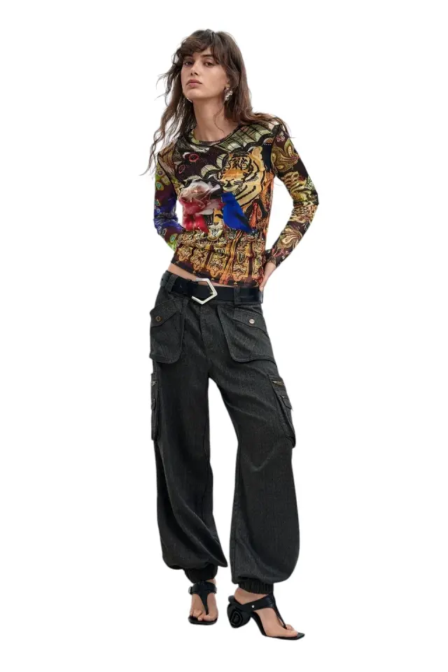 Desigual - Γυναικεία Μακρυμάνικη Μπλούζα Lion M.C. Lacroix 26WWTK06-9019 Πολύχρωμο 2