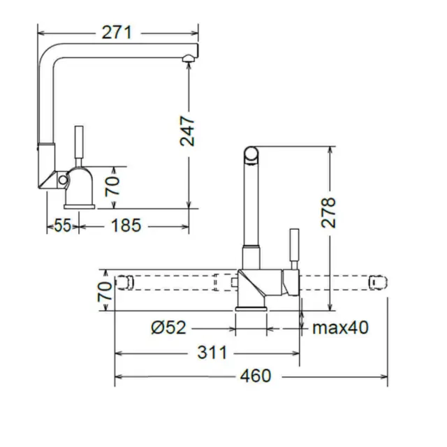 Μπαταρία νεροχύτη Ανακλινόμενη TECH 12115-400 3