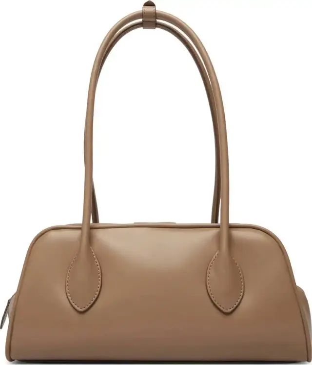 Calvin Klein Γυναικεία Μεσαία Τσάντα Emblem Trio Shoulder Bag Μπεζ 3