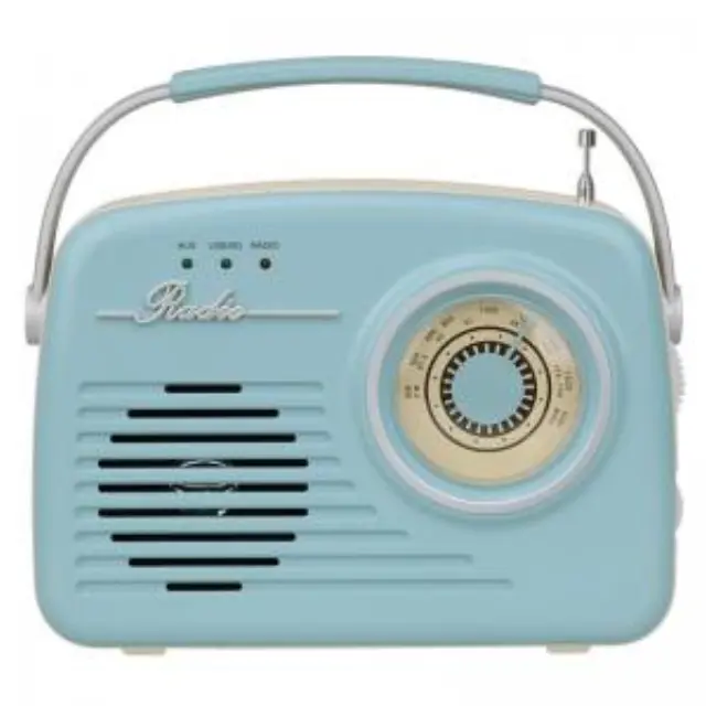 Φορητό Ηχείο Bluetooth Setty P350 με Ραδιόφωνο FM Retro Μπλε N70893 3