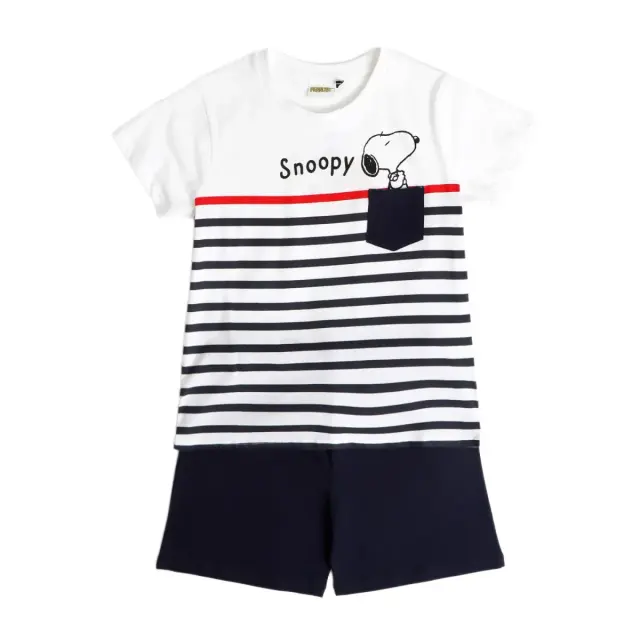 Admas Παιδική Πυτζάμα Αγόρι Snoopy Stripes, Χρώμα Marino