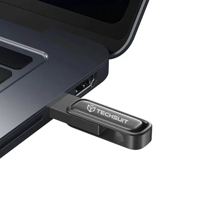 Techsuit - Memory Stick THSM33 (THSM33264) - USB 3.0 FlashDrive, 64GB, Zinc Alloy, Read 80M/s, Write 18M/s - Tarnish 3