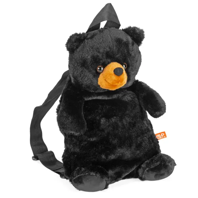 Wild Republic Λούτρινο Παιδικό Σακίδιο Πλάτης / Plush Backpack: Black Bear