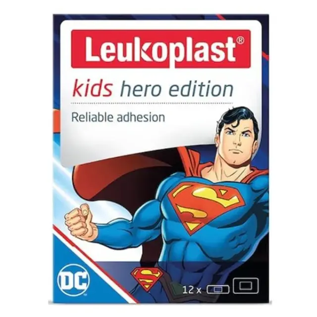 Leukoplast Αυτοκόλλητα Επιθέματα Kids Hero Edition Superman για Παιδιά 12τμχ
